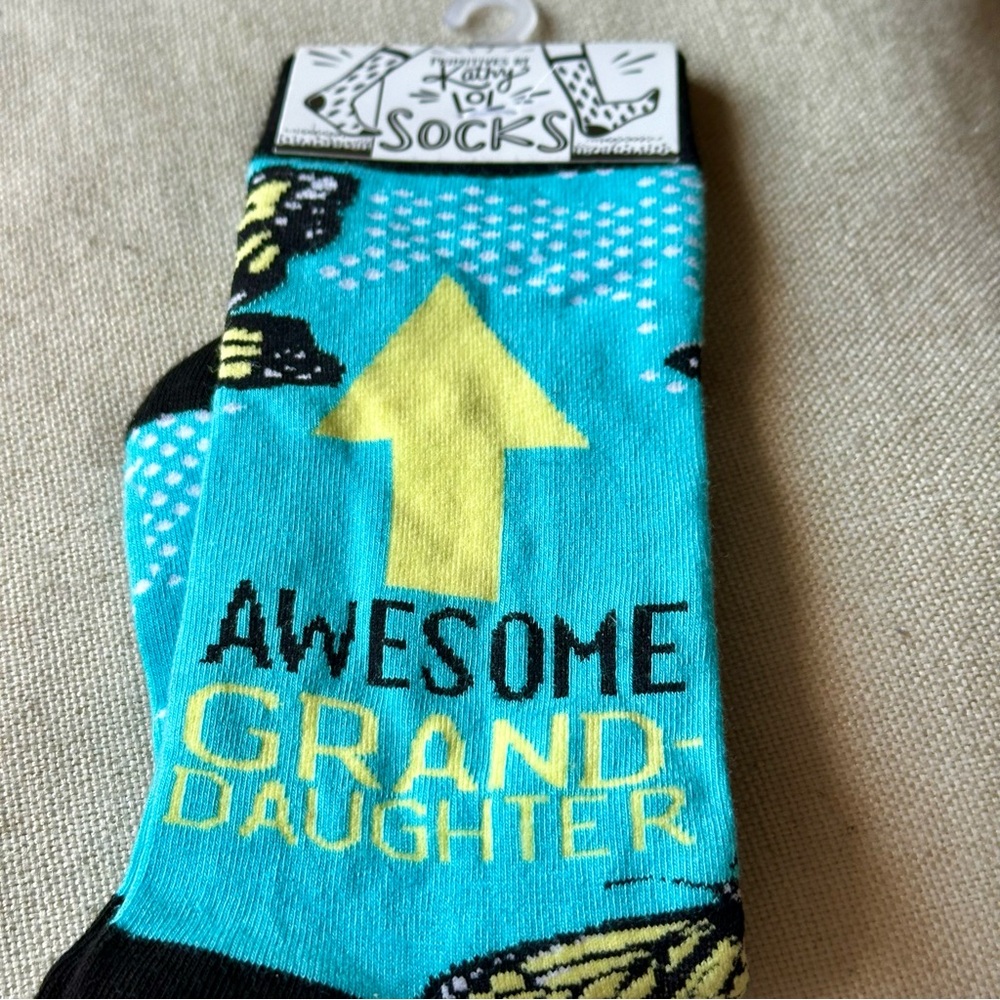 Women’s Crew Socks Primitives By Kathy Awesome Granddaughter One Size New